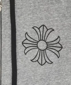 Grey chrome hearts hoodie