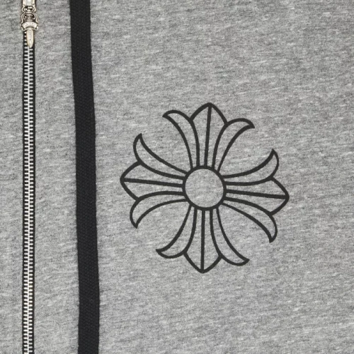 Grey chrome hearts hoodie