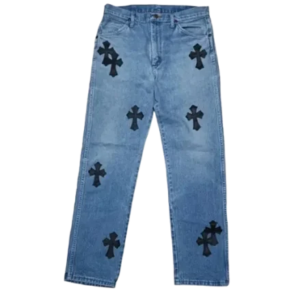 Blue Chrome Hearts Pants