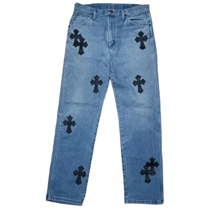 Blue Chrome Hearts Pants