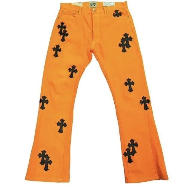 Orange Chrome Hearts Pants