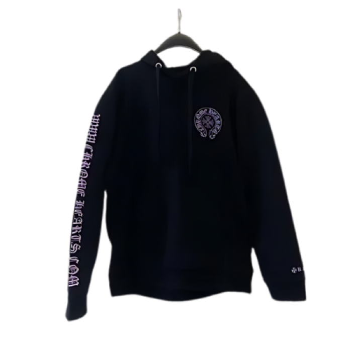 Chrome Hearts Horseshoe Floral Cross Sleeve Hoodie