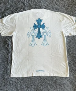 Chrome Hearts Triple Cross Logo White T-Shirt