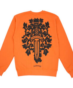 Chrome Hearts Vine Dagger Orange Sweatshirt