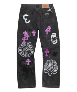 Chrome Hearts Box Purple Jeans