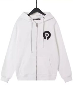 Chrome Hearts Cross White Zip Up Hoodie