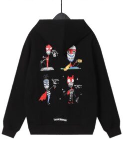 Chrome Hearts Doll Graffiti Zip-up Hoodie Black