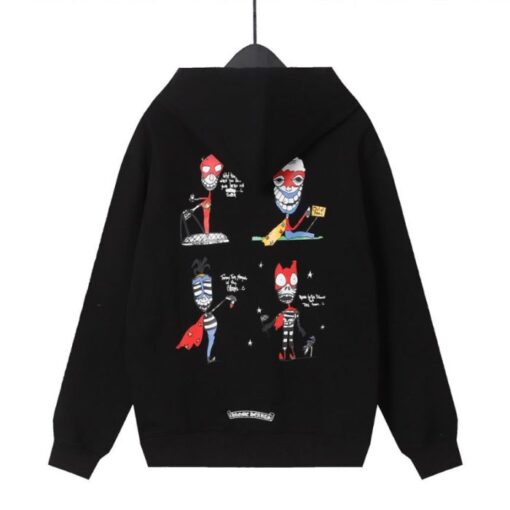 Chrome Hearts Doll Graffiti Zip-up Hoodie Black