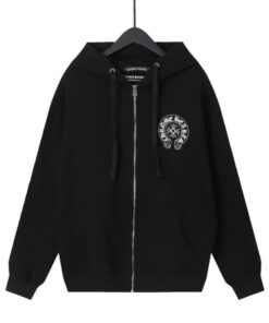 Chrome Hearts Doll Graffiti Zip-up Hoodie Black