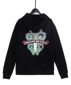 Chrome Hearts Green Sword Sanskrit Zip Hoodie